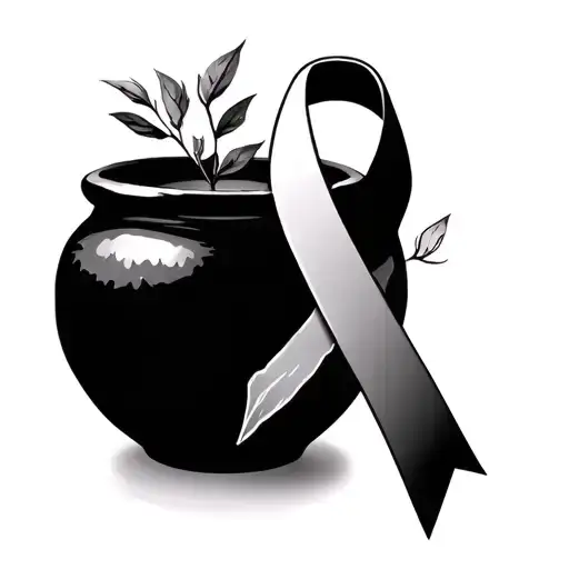 awareness ribbon using colors for POTS, EDS, depressi…