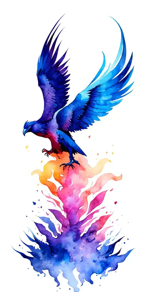 phoenix rising from ashes