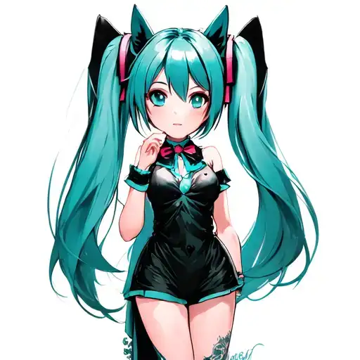 Hatsune Miku with nyamurae