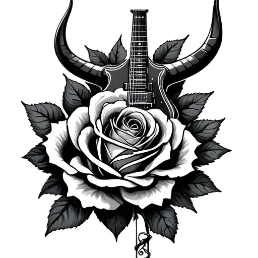 Taurus and gibson 335 intertwined roses