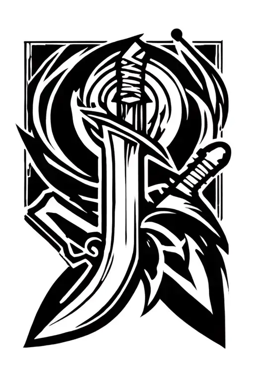 Sickle and Javanese Kris sword to imitate communist logo