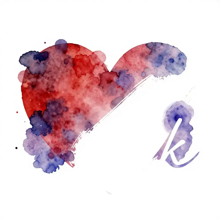 Love heart with k
