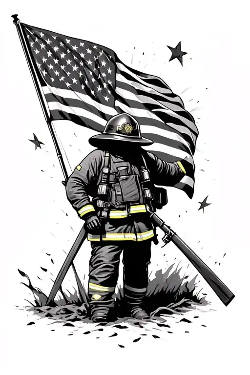 Fallen firefighter flag