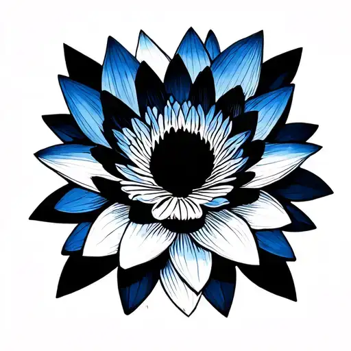 blue water lily
