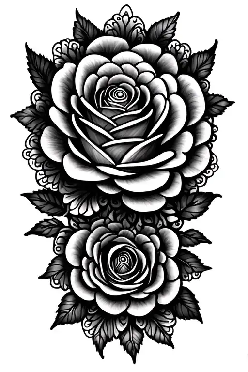 mandala roses henna