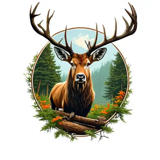 forest, Wood, woodwork, hunting scene