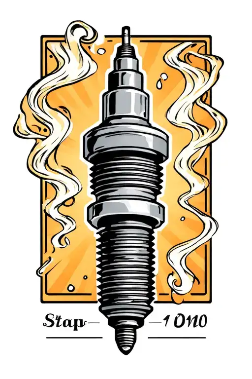 spark plug with piston