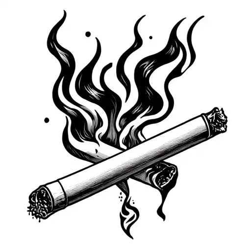 Burning cigarette