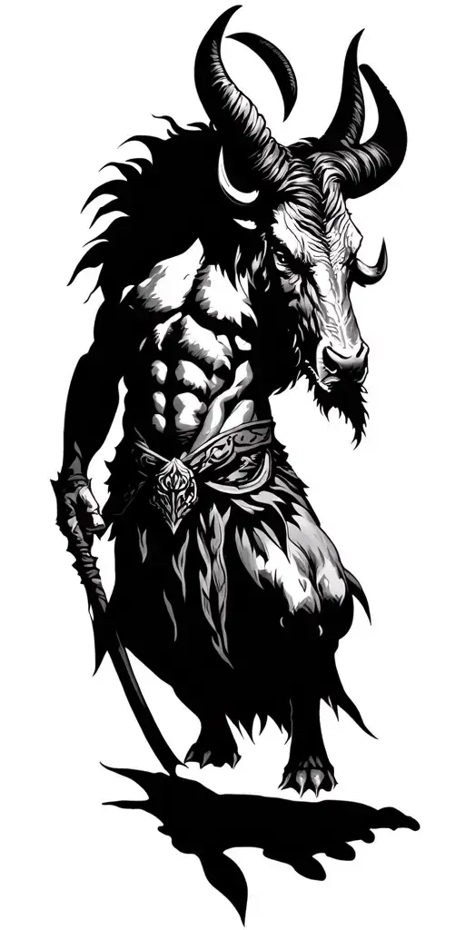 Minotaur legend standing guard