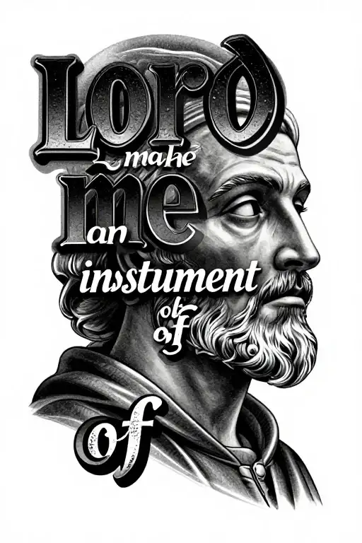 "Lord make me an instrument of " saint francis of assisi