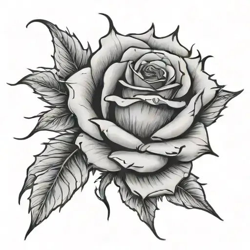hand in rose thorns