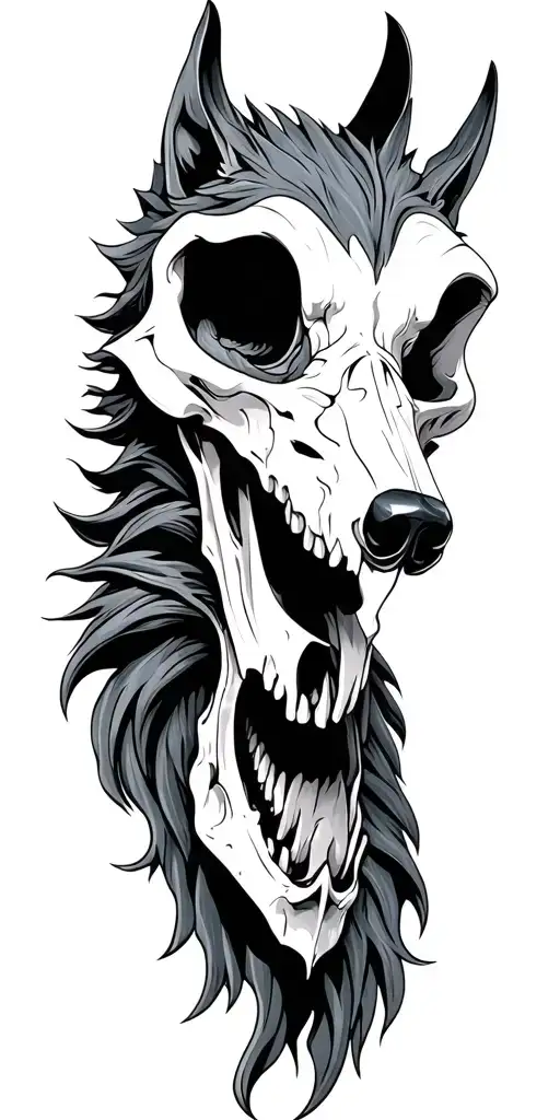 Wolf skull