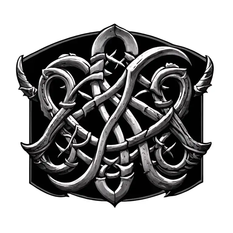 spine tattoo Viking runes celtic