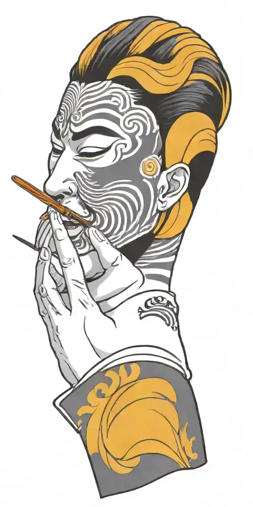 Han ya mask, finger waves crashing