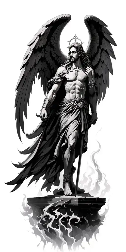 Christian angel warriors guarding the gates of heaven…