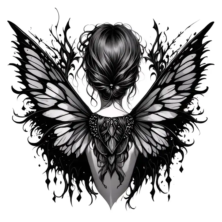 only edgy fairy wings back