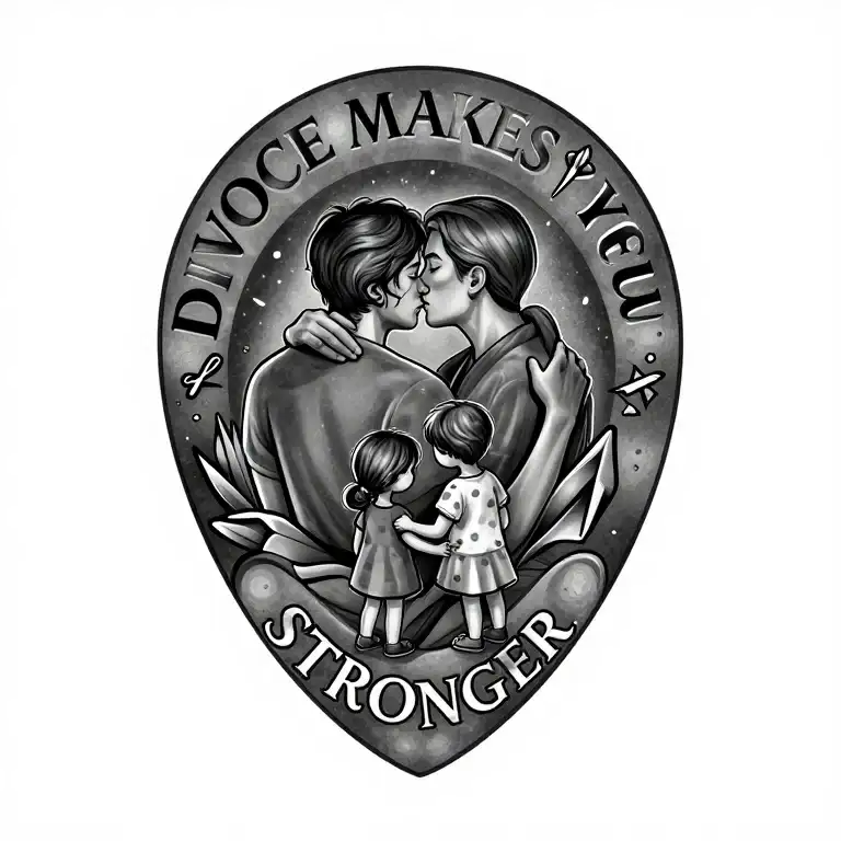 Divorce makes you stronger. 3 kids forever love