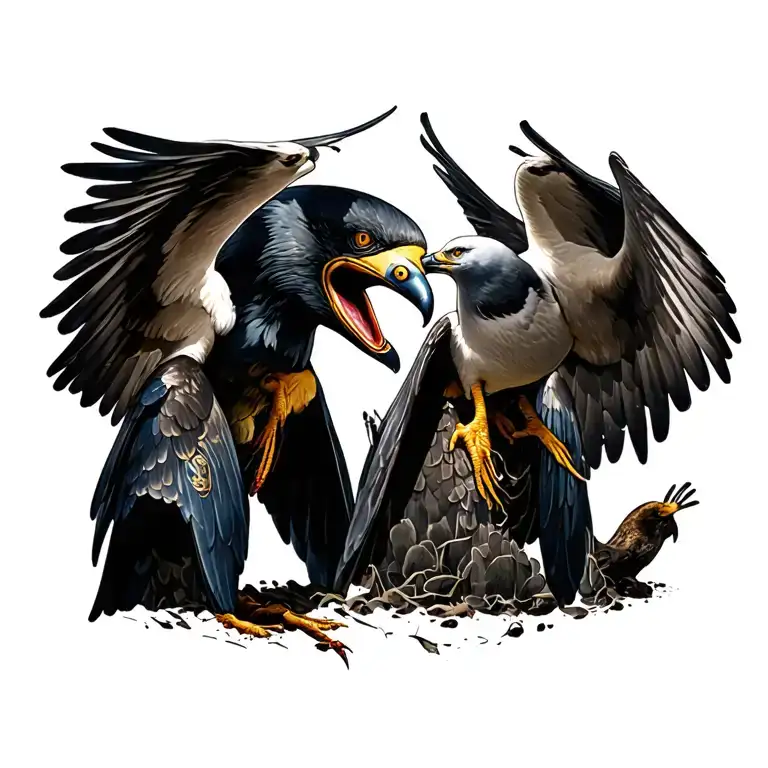 Jaeger vs seagull