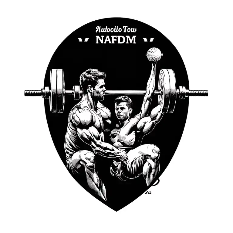A tattoo showcasing the client's dedication to weight…
