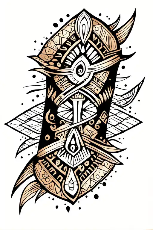 Create a tattoo design on the forearm and wrist, combining ge…