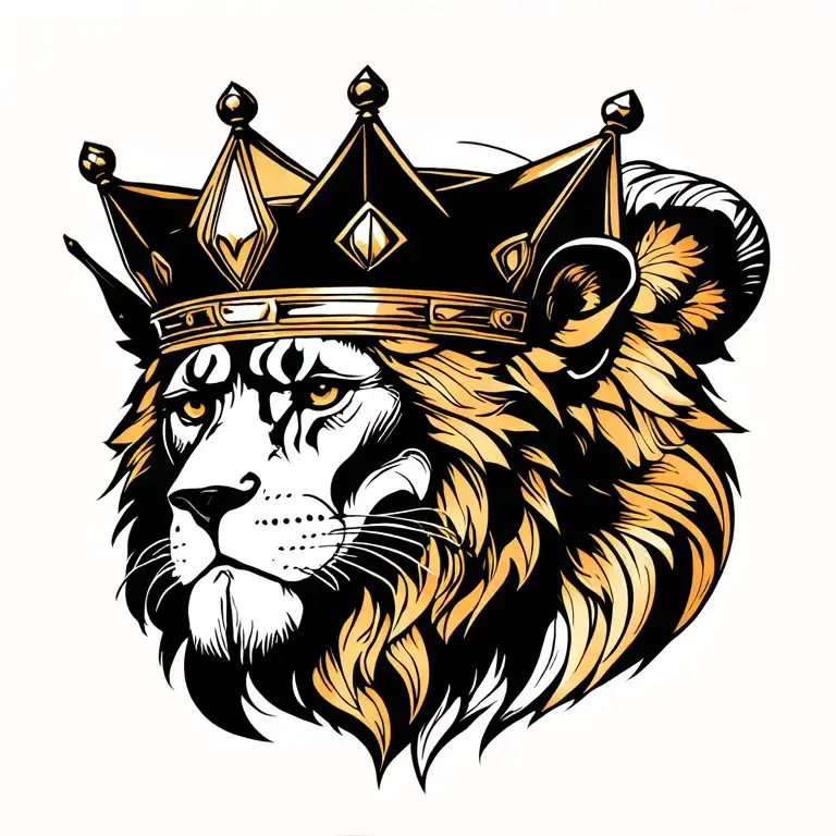 Leon with crown