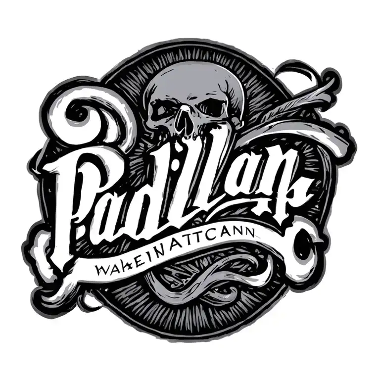 padillan american lettering tattoo design