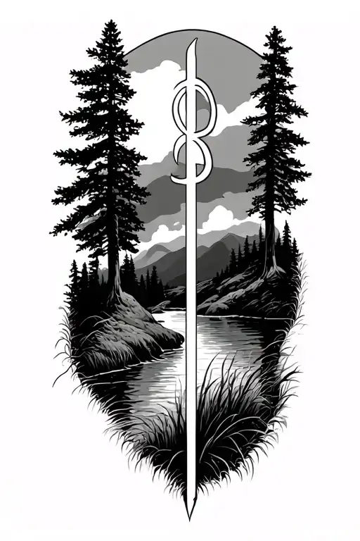 German, Runes, Freedom, Forest, River, Grassland, Hills