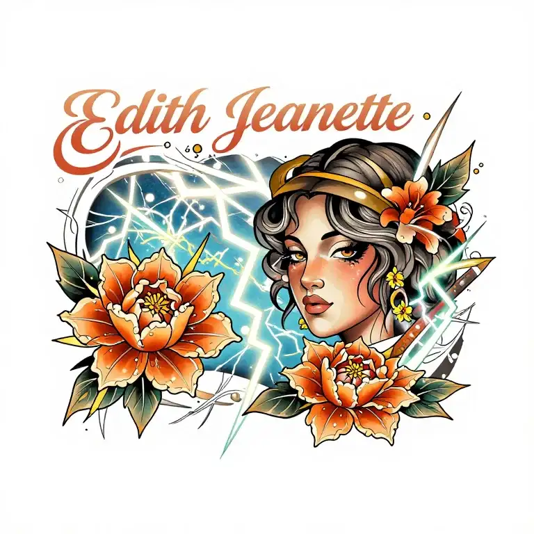 "Edith Jeanette" Lightning surrounded