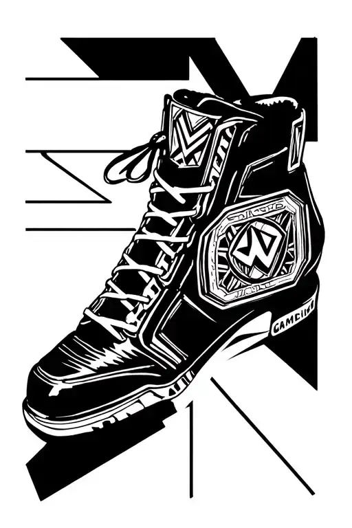 WWE championship belts and wrestling boots
