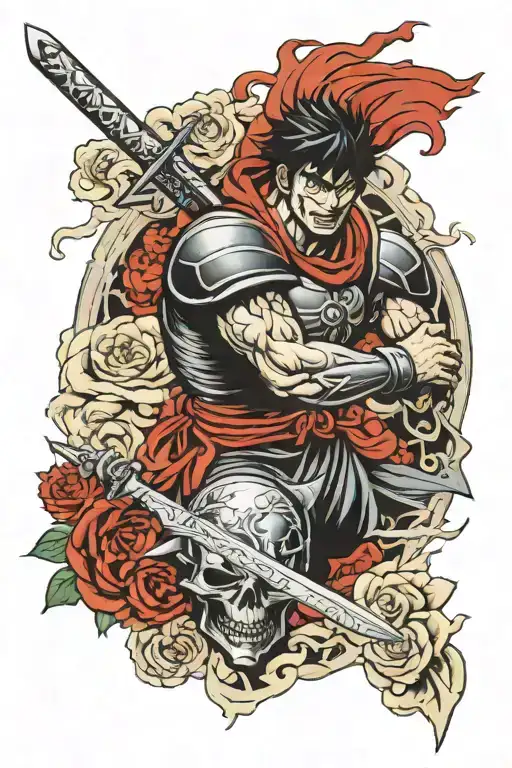 Berserk anime inspired tattoo