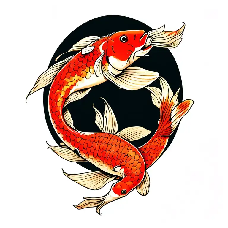 Koi fish shoulder tattoo
