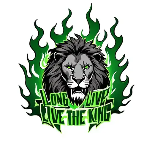 scar from the film Lion with green flames a d text sa…