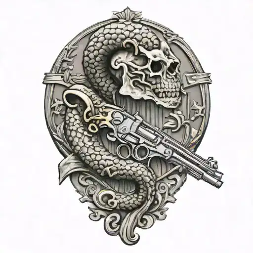 Don't tread on me flintlock pistols