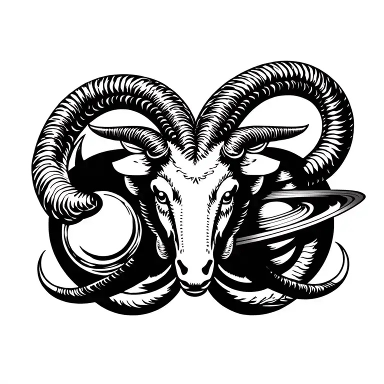 Capricorn with saturn