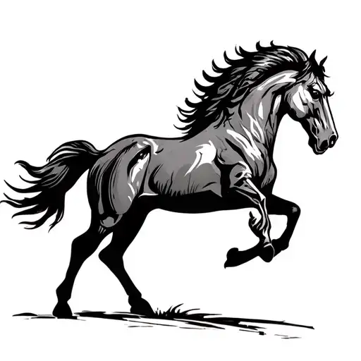 mustang horse head high raising up verticaly high up…