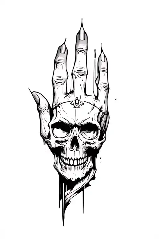 Skull Hand Tattoo idea