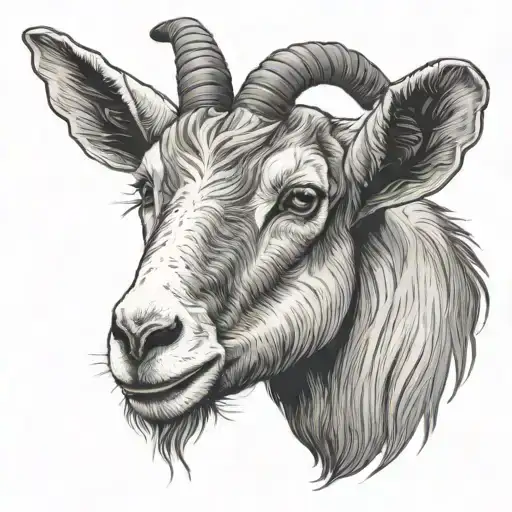 Goat with scarc