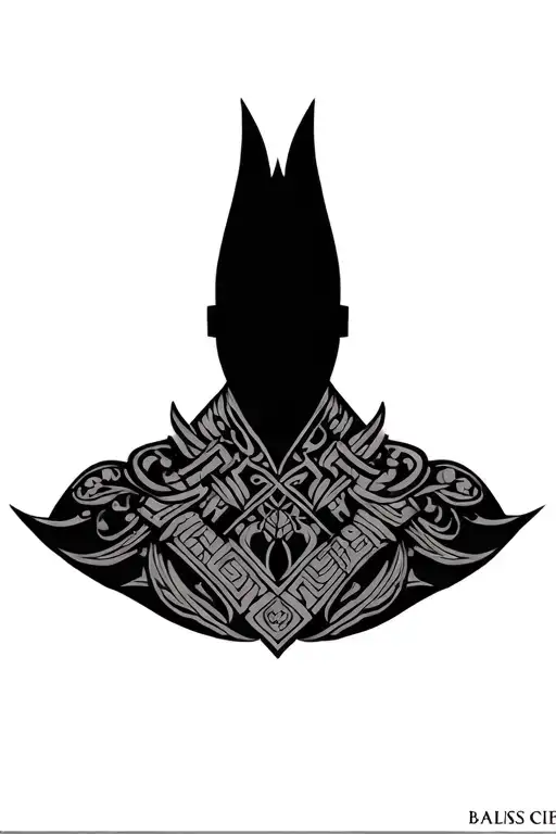 Balinese style full chest and stomach using Nordic runes
