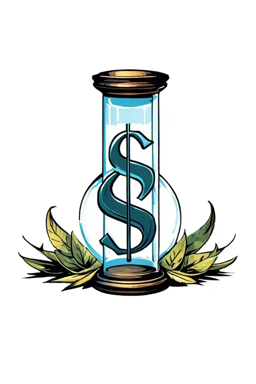 Timeglass with $ symbol together