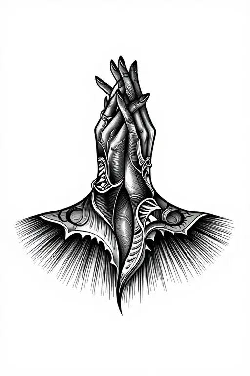 single hand reaching to neck