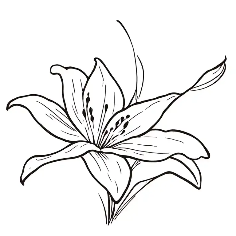 classy tramp stamp lily flower