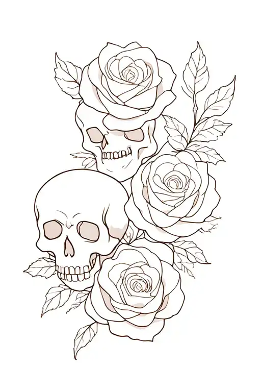 Skulls and Roses tangled