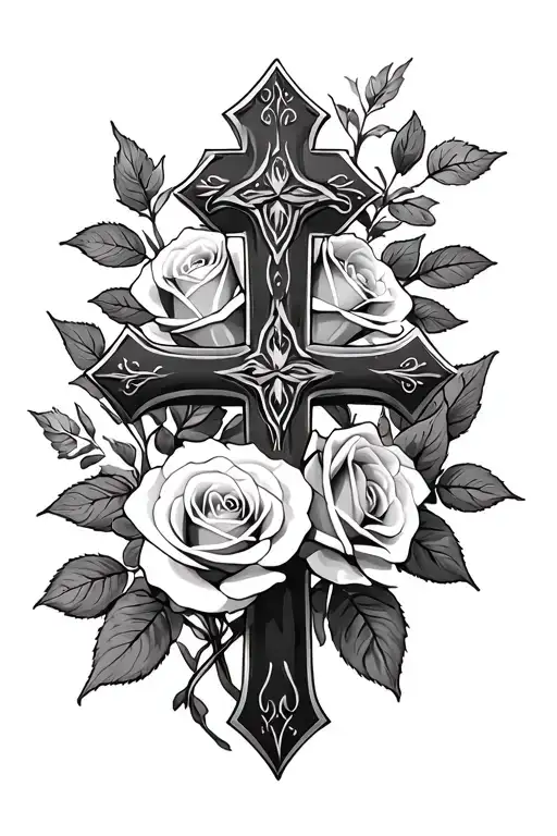 Roses and cross