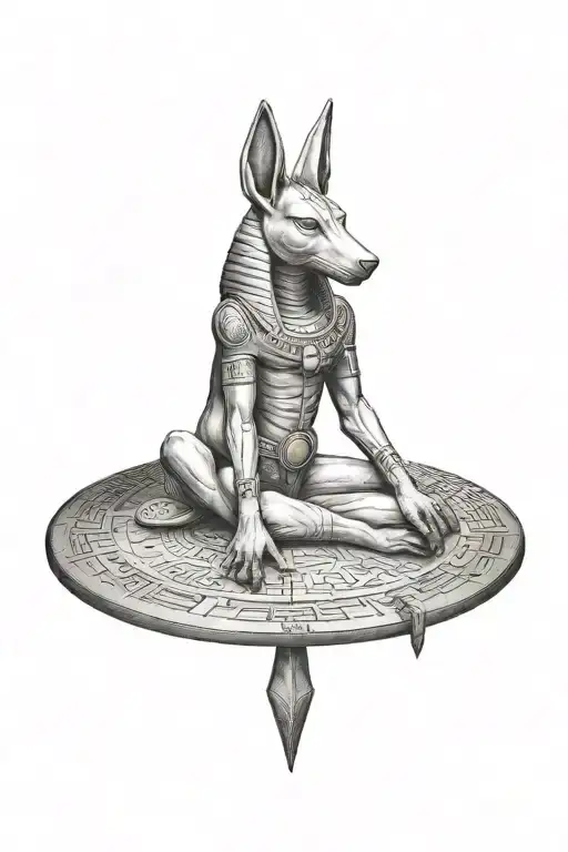 Anubis holding the balance